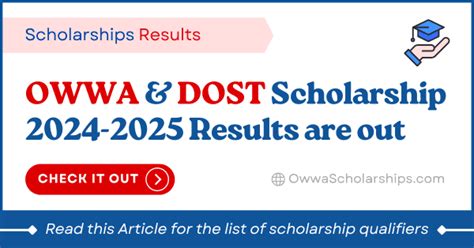 owwa scholarship results